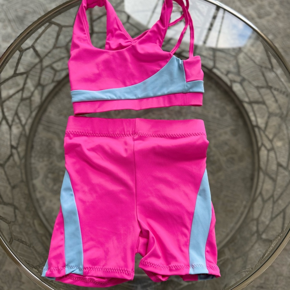 Five Dancewear Pink and Blue Set